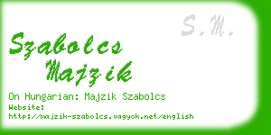 szabolcs majzik business card